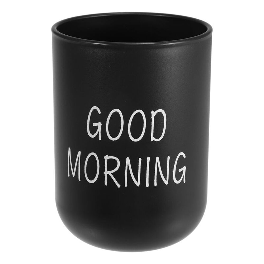 Plastic Toothbrush Cups for Bathroom Kitchen Black 3.94''x2.83''